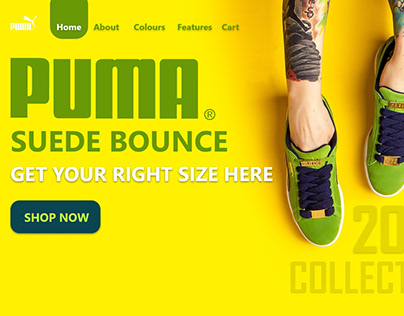Puma Landing Page UI design inspiration with Adobe Xd