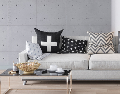 Modern bright Scandinavian style interiors