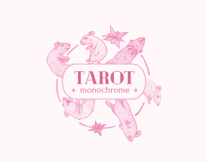 monochromatic pink tarot cards