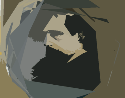 Charles Dickens Portrait Inspired by Cubism
