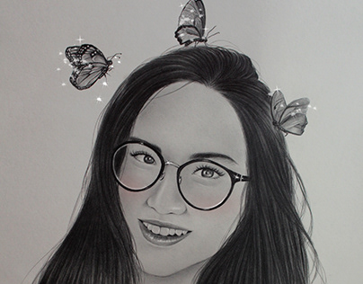 Beautiful girl with Butterfly