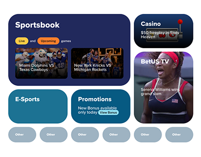 BetUS : Sportsbook Homepage (redesign concept)
