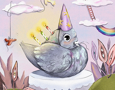 illustration for a little pigeon