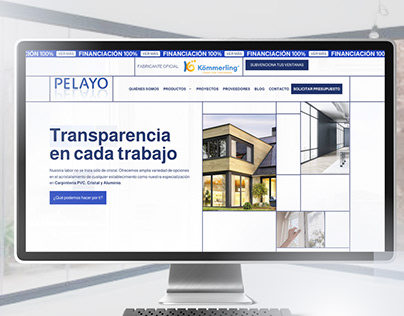 Web design for Cristalería Pelayo
