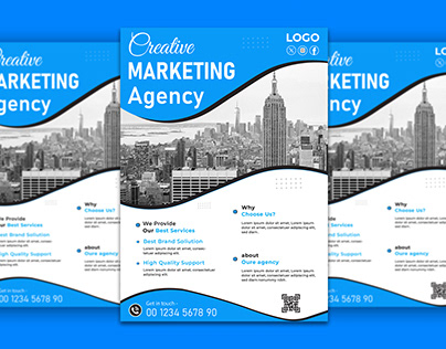 corporate flyer design for a digital marketing company