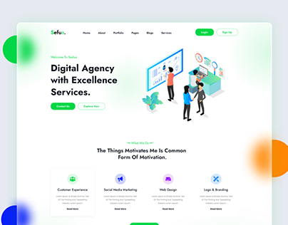 Sefua Digital Agency Web Template Design
