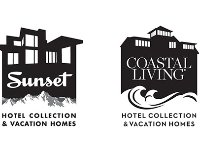 Logos for Sunset and Coastal Living magazines