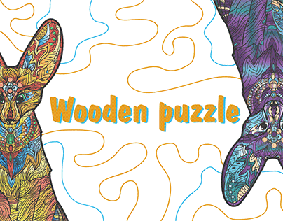 Wooden puzzle Fox / Деревянный пазл "Лисы"