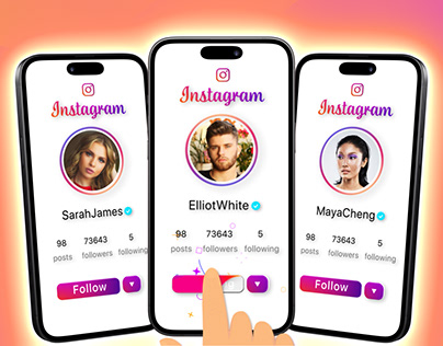 🔥 Instagram 3D Phone Animation - Follow Call to Action