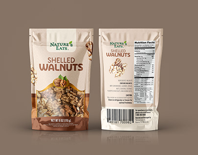 Shelled Walnuts Pouch Packaging ・ Food Packaging Design