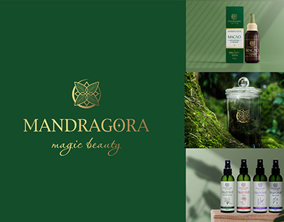 Упаковка и логотип бренда косметики Mandragora