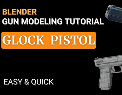 Blender Gun Modeling GLOCK PISTOL Tutorial