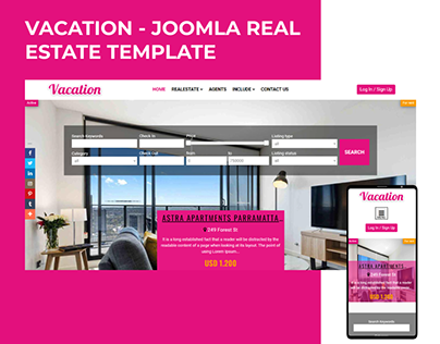 Vacation - Joomla real estate template