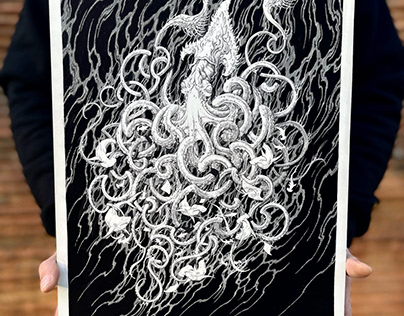 "Kraken" Original Ink