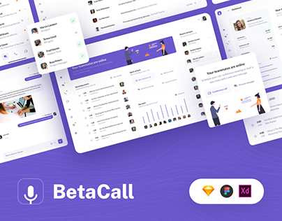 BetaCall - Web and Mobile UI Kit for Communication Apps