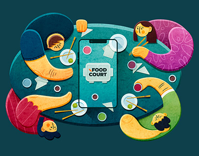 FoodCourt. Mobile App. UX/UI Design