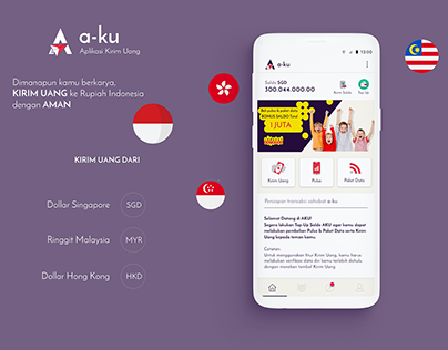 Design A-ku App (Aplikasi kirim uang)