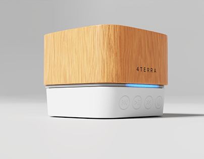 3D modeling eco-friendly speaker cgi render