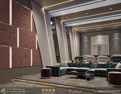 LUXURY cenima room design in palace in KSA