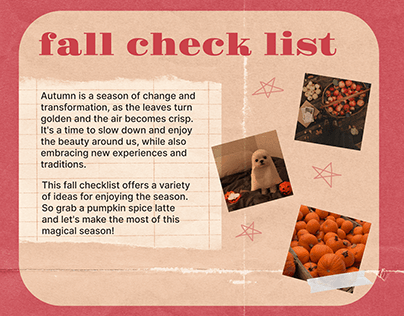 Fall Check List/ Дизайн осеннего чек-листа