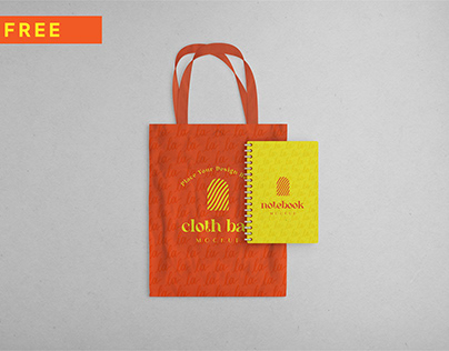 Free Tote Bag or Cloth Bag Mockup