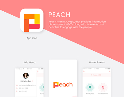 Peach, An NGO app. Self driven project for practice. :)