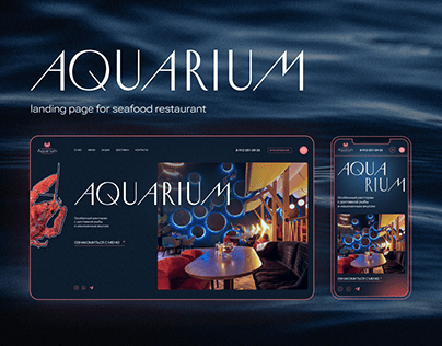 Landing page for seafood restaurant