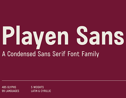 Playen Sans - Free Condensed Font Family