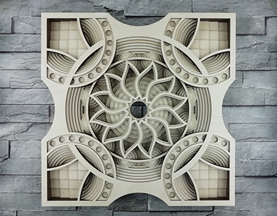 Layered Mandala SVG, Laser cut file, 3D Flower