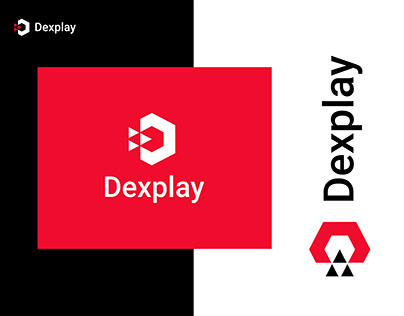 Dexplay digital agency d letter logo brand identity