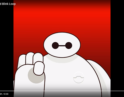 Baymax Wave and Blink Looping Animation