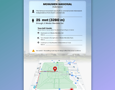 Daily UI : 020 Location Tracker Monumen Nasional