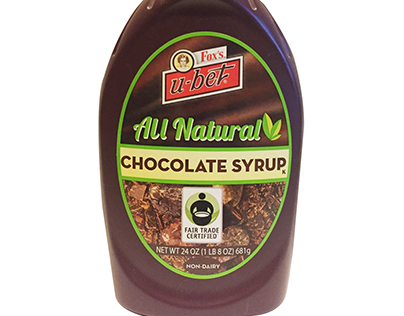 Fox's All Natural Chocolate Syrup Label