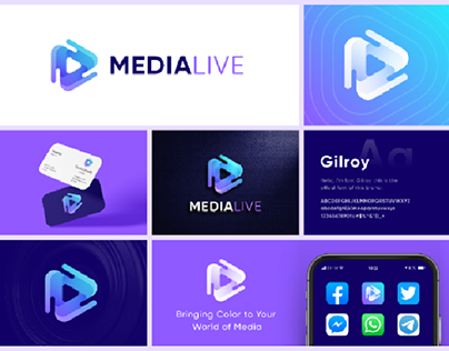 MediaLive Logo Design || Colorful Play Icon