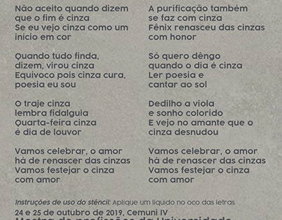Amor Cinza - Cartaz/Stêncil