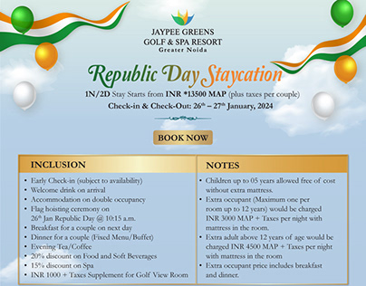 Republic Day Staycation - Poster Design …..