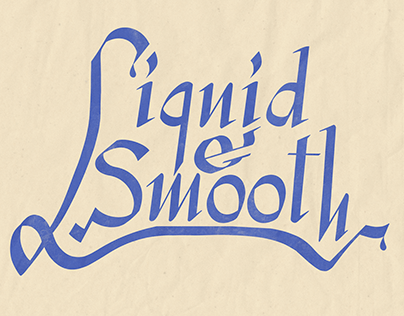 Liquid & Smooth - estudo com letras itálicas