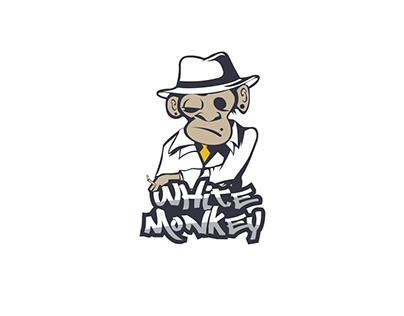 White Monkey © logo design