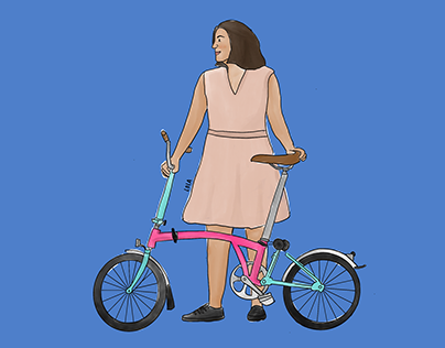 Ilustración ciclistas
