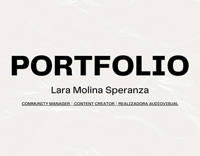 Portfolio - Lara Molina Speranza