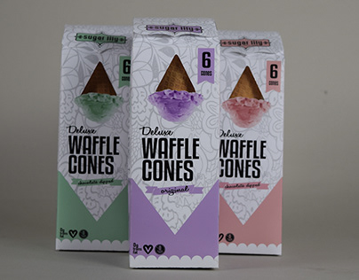 Package Design - Sugar Lily Deluxe Waffle Cones
