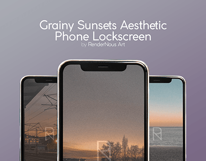 Grainy Sunsets Aesthetic Phone Lockscreens