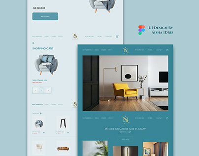 Nook Sofas | Furniture Web UI Design