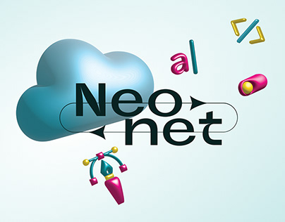 Neonet digital festival. Logo and brand identity