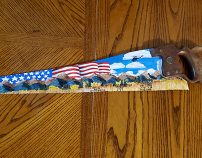 Painted Saw for a Veteran