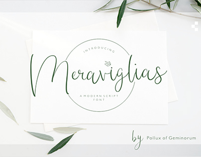 Meraviglias - Modern Script Font