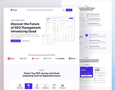SEO Management Software Landing Page
