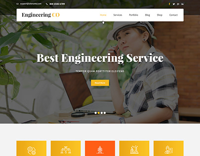 Engineering Website Template