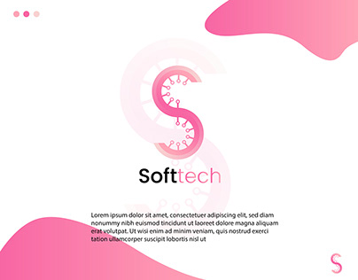 Softtech logo, logo design