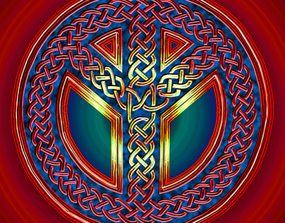 Celtic Knot of Peace - metallic version